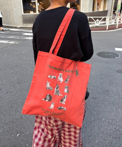 【SOUNDSGOOOOD】犬印花掛飾帶手提包