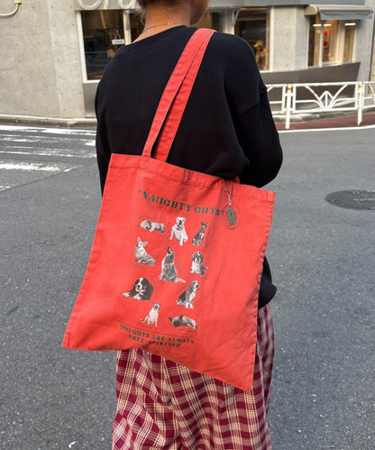 【SOUNDSGOOOOD】犬印花掛飾帶手提包