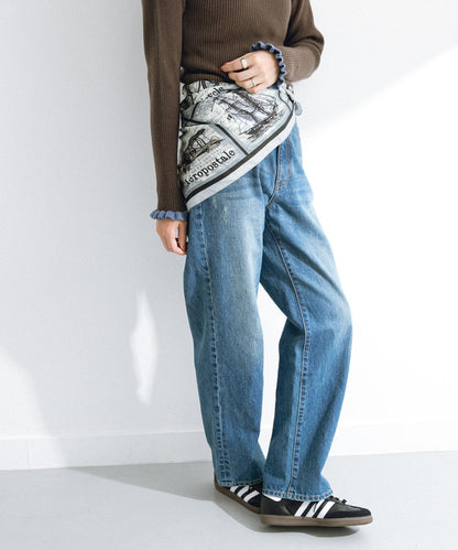 AULENTTI 大尺寸復古圖案絲巾