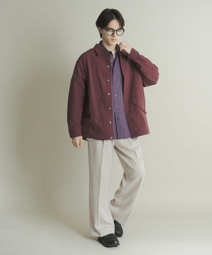 羊毛感雙褶寬腿褲