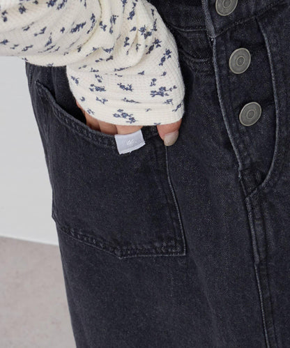 【Discoat】牛仔迷你揹帶裙