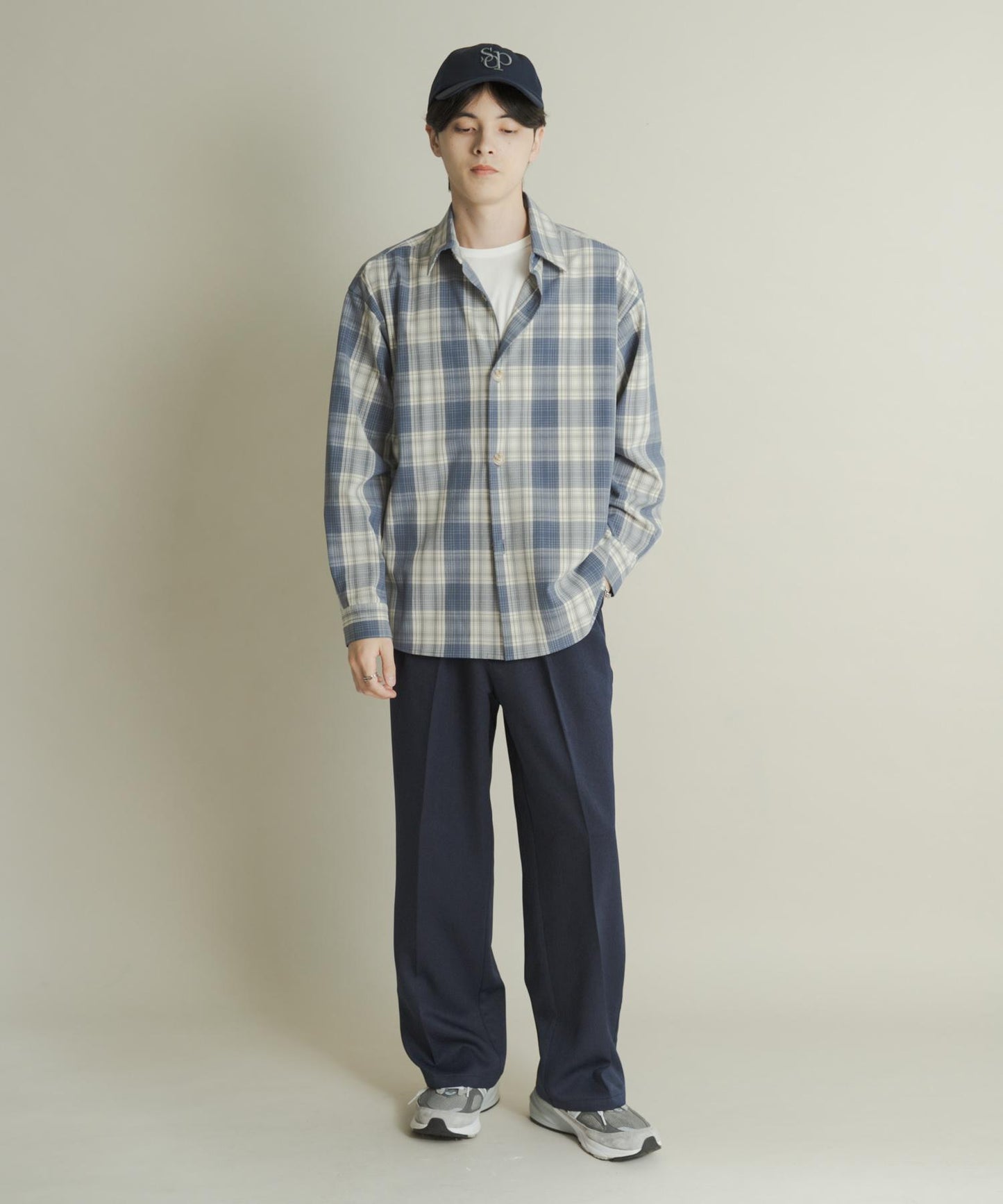 羊毛感雙褶寬腿褲