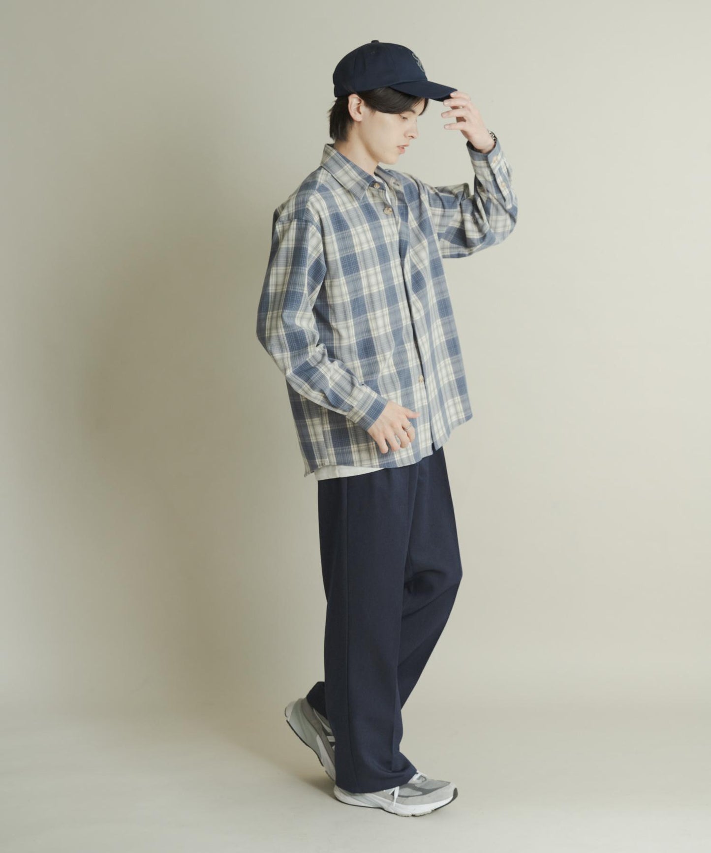 羊毛感雙褶寬腿褲