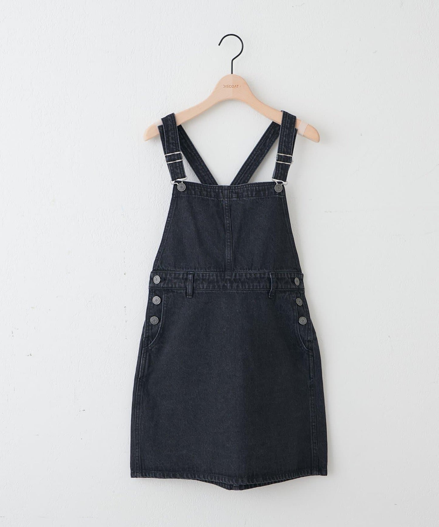【Discoat】牛仔迷你揹帶裙