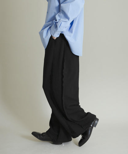 衛衣面料寬鬆褶皺長褲