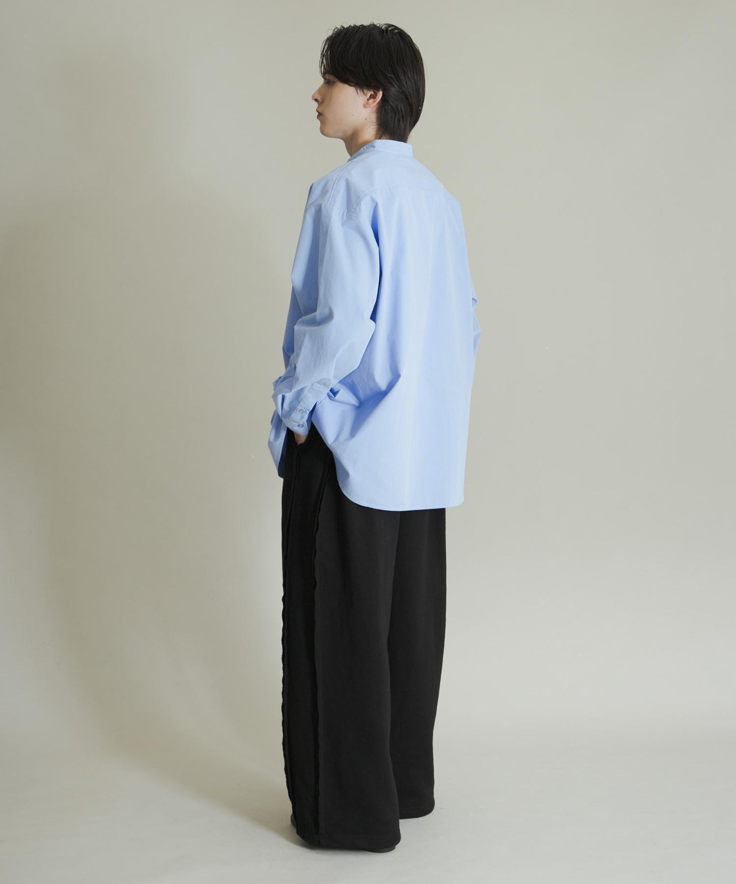 衛衣面料寬鬆褶皺長褲