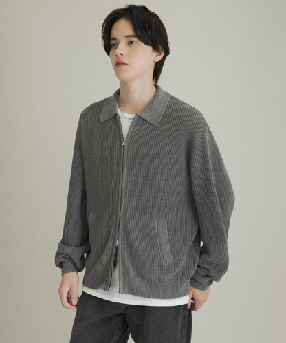 雙拉鍊針織開衫