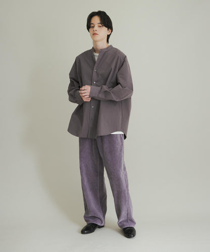 復古斜紋彎腿褲