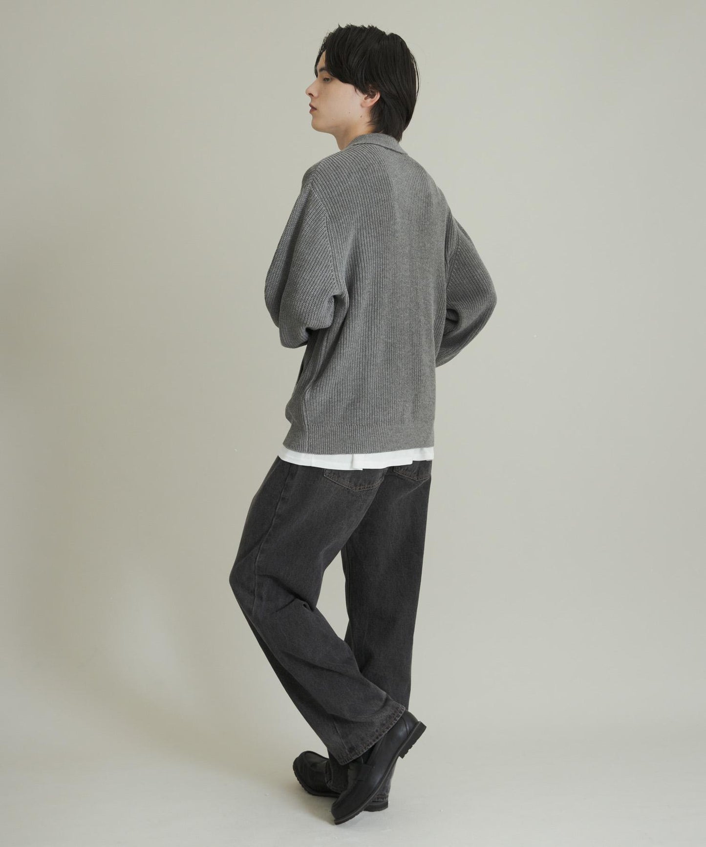 雙拉鍊針織開衫