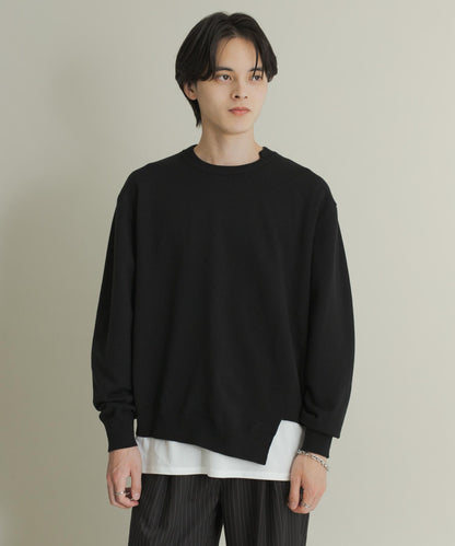 不對稱圓領針織衫