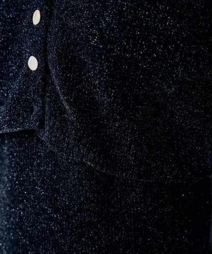 【Chico】天鵝絨無袖連衣裙+開衫套裝