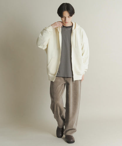 復古斜紋彎腿褲