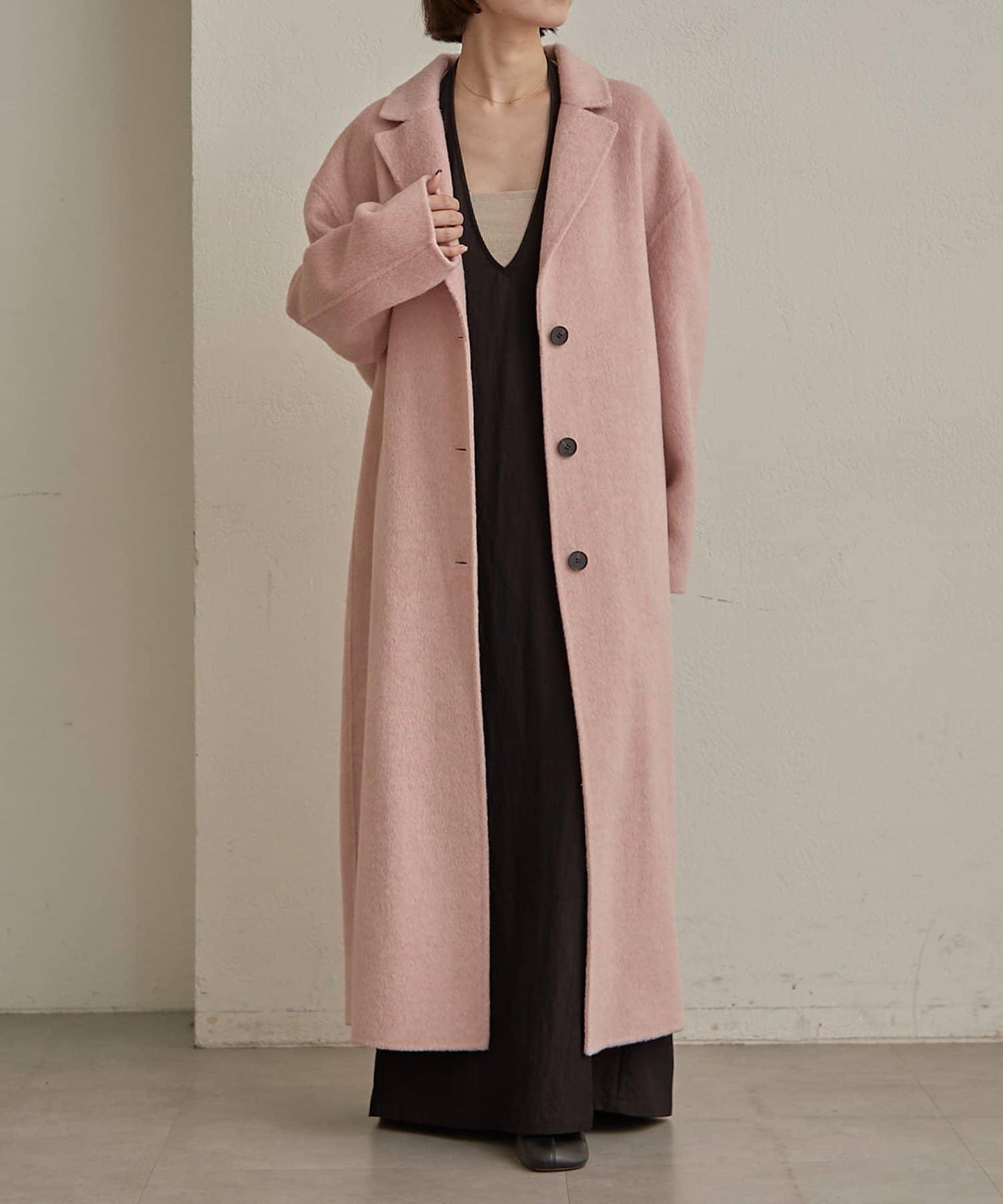 羊毛雙面呢長款大衣
