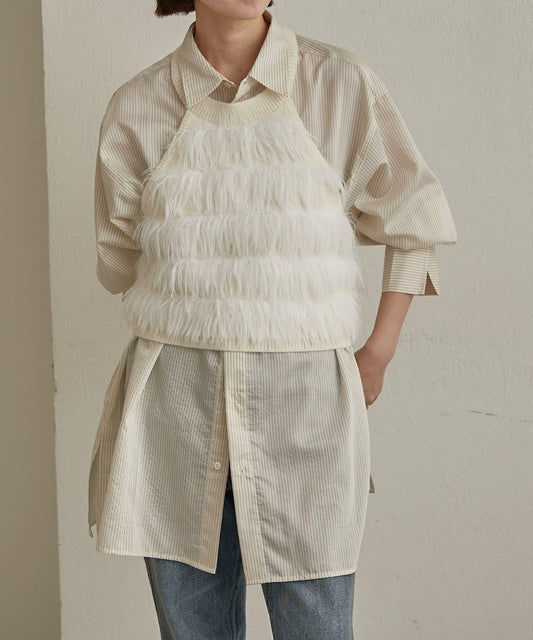 流蘇掛脖短上衣