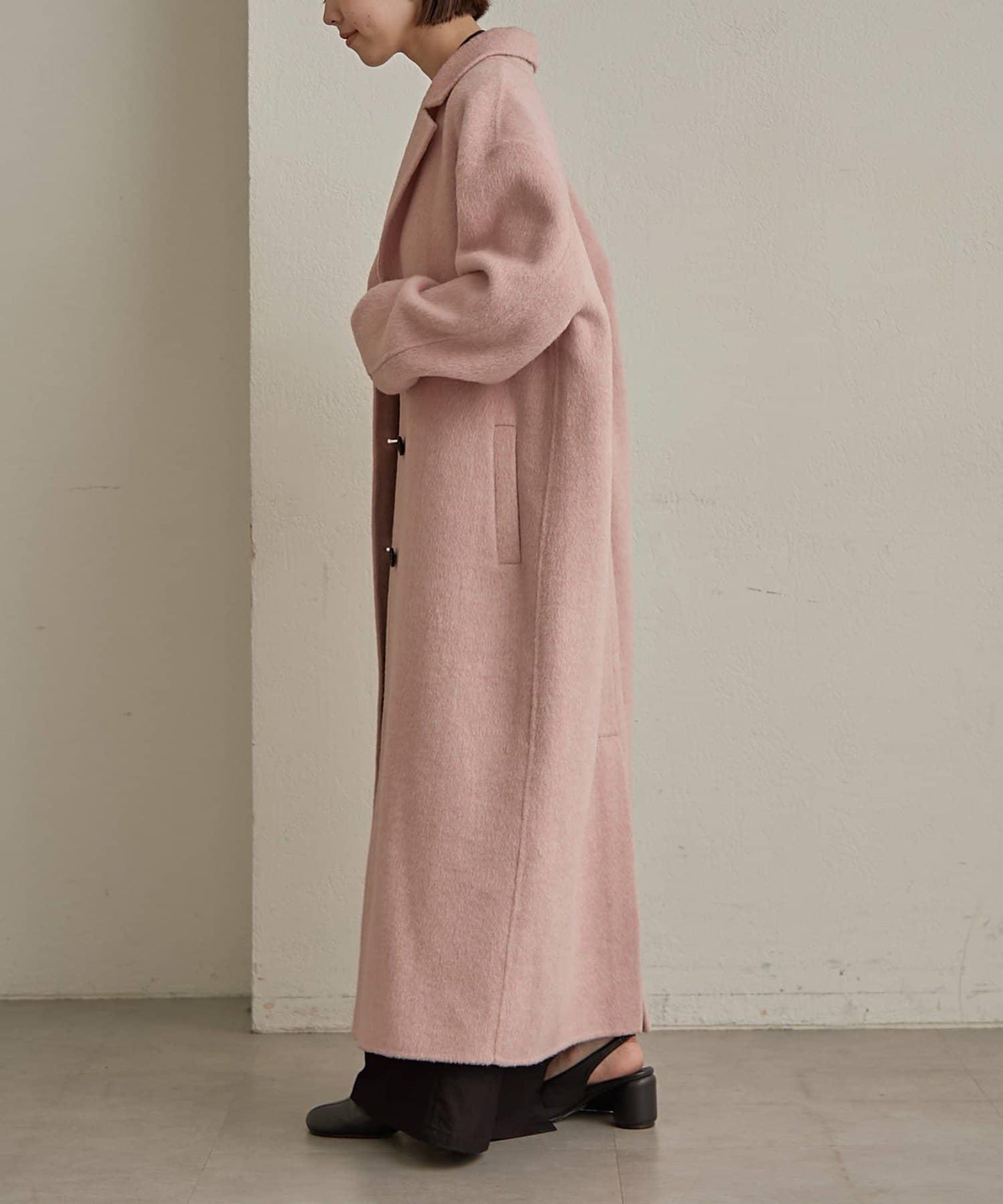 羊毛雙面呢長款大衣