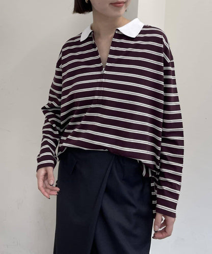 帶領多色條紋長袖T恤