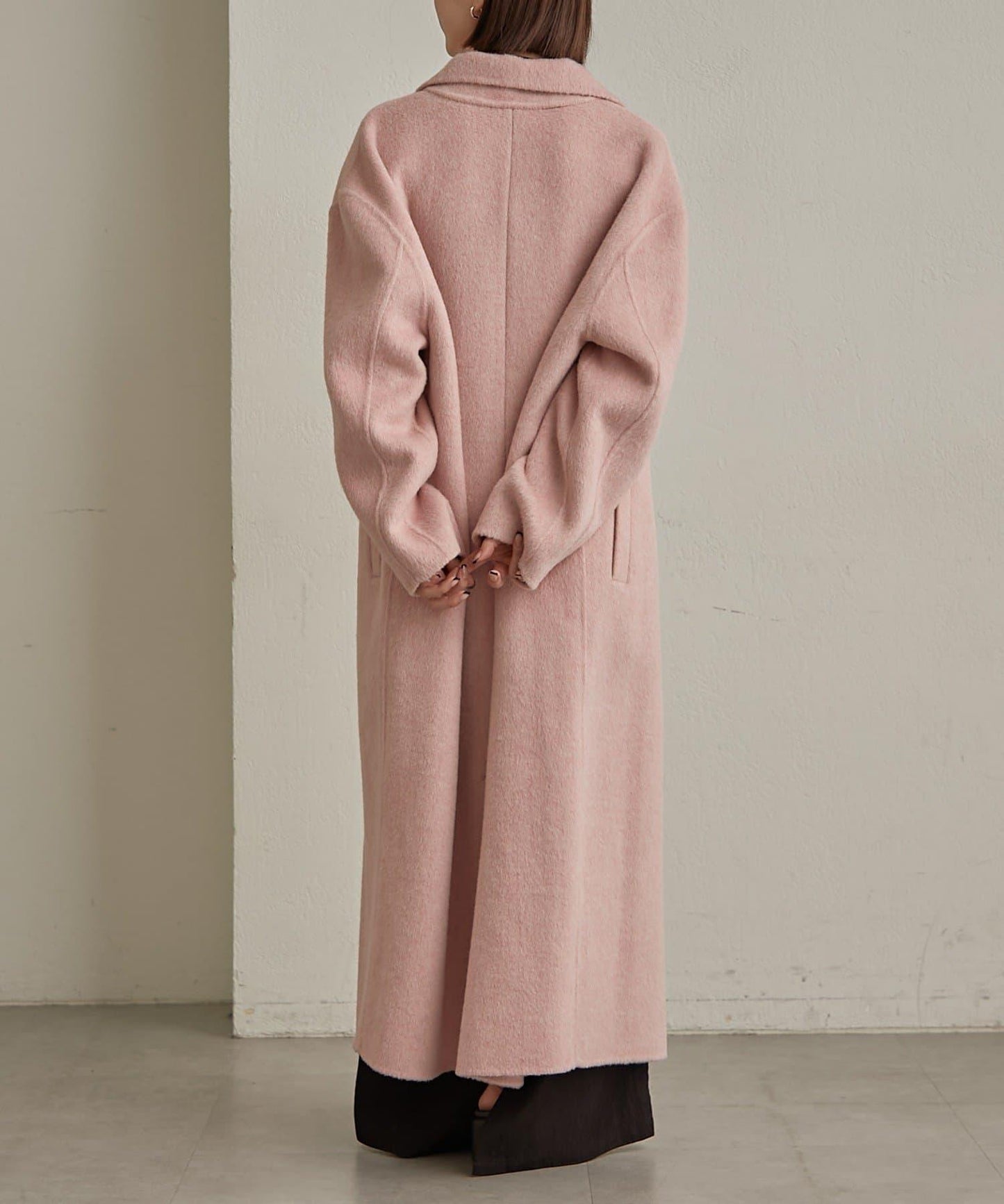 羊毛雙面呢長款大衣