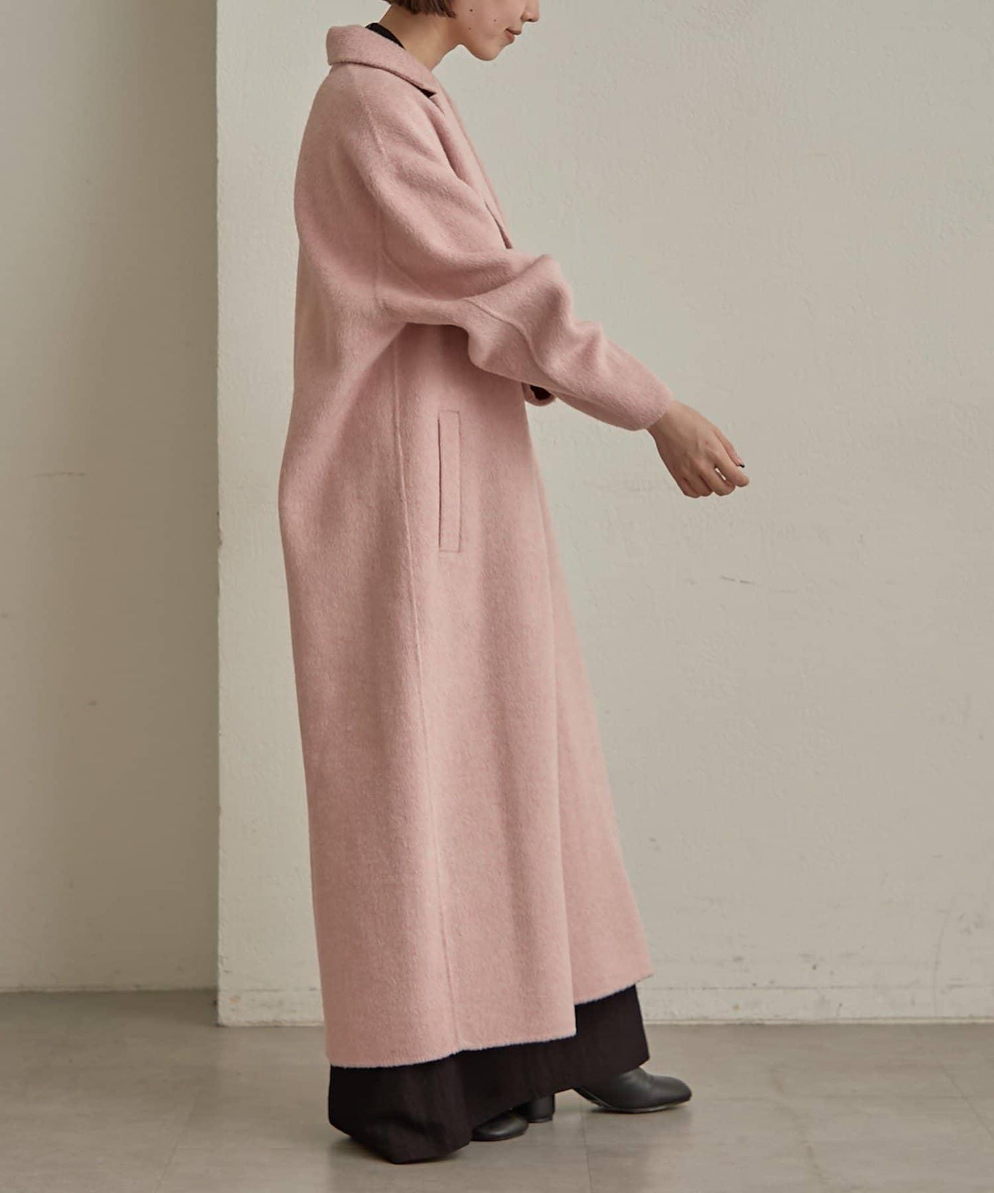 羊毛雙面呢長款大衣