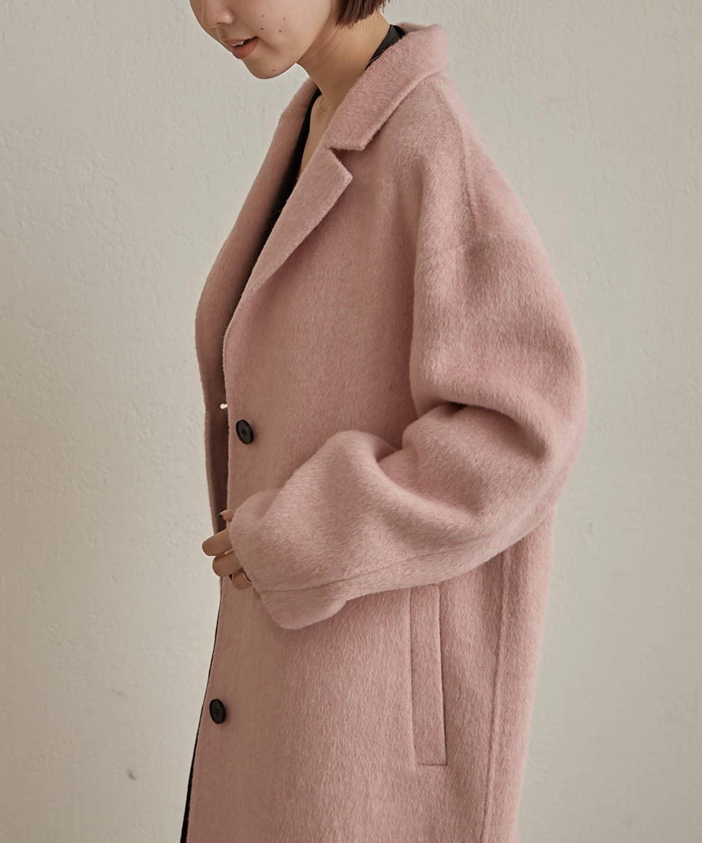 羊毛雙面呢長款大衣