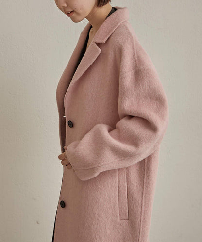 羊毛雙面呢長款大衣