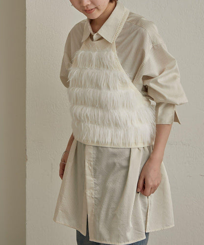 流蘇掛脖短上衣