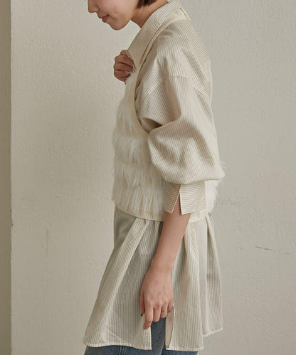 流蘇掛脖短上衣