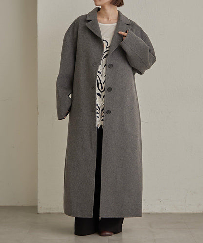 羊毛雙面呢長款大衣