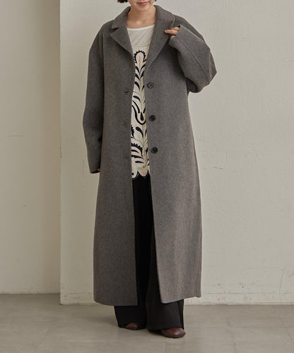 羊毛雙面呢長款大衣
