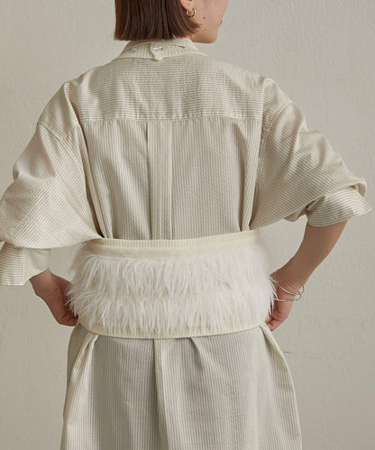 流蘇掛脖短上衣