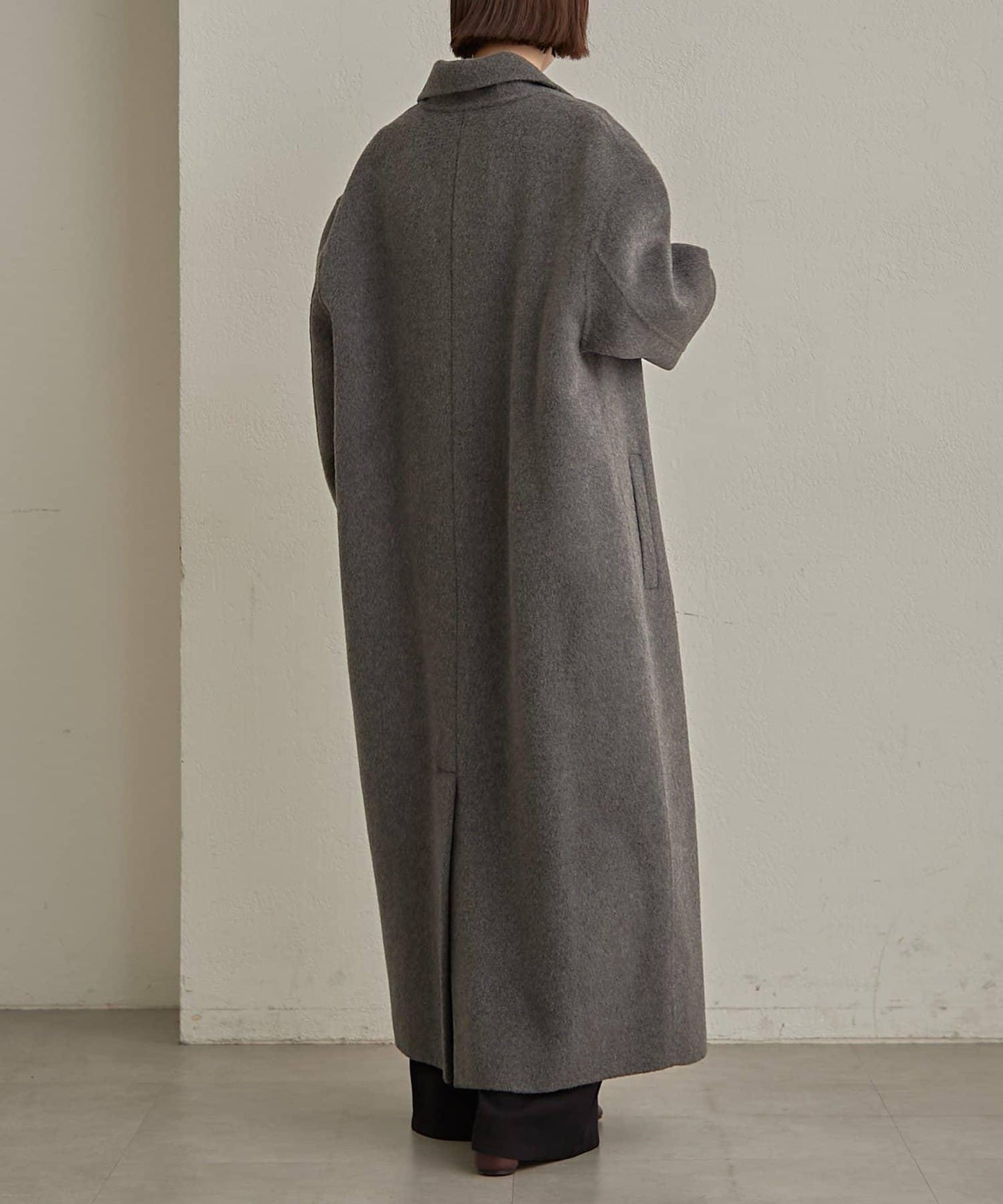 羊毛雙面呢長款大衣