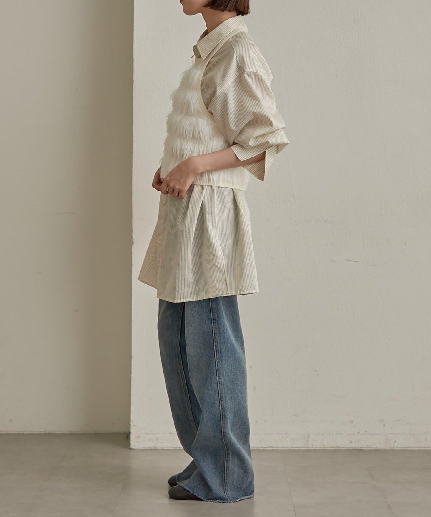 流蘇掛脖短上衣