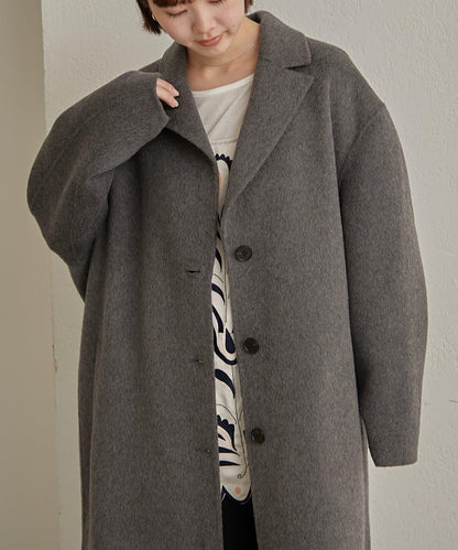 羊毛雙面呢長款大衣