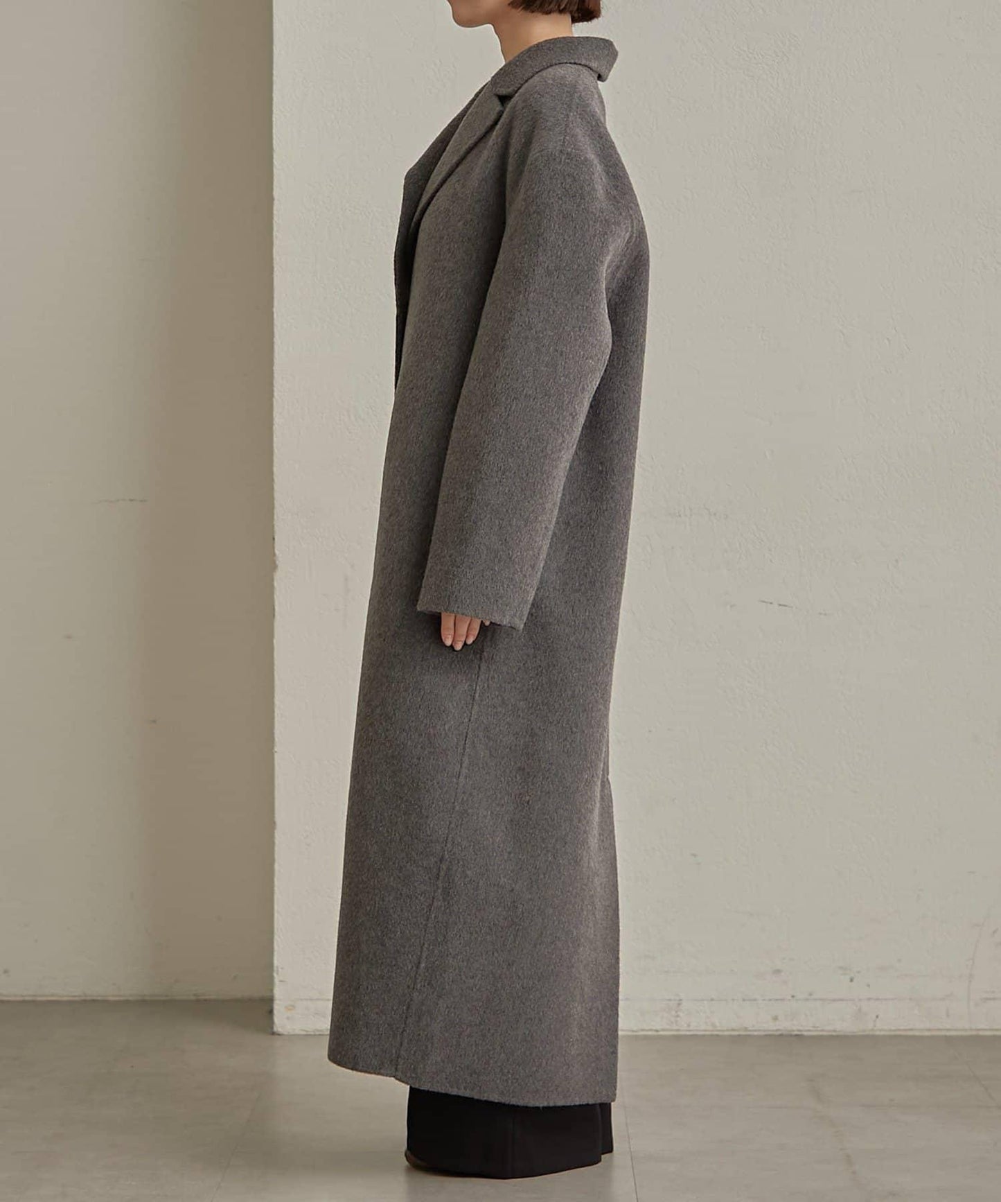 羊毛雙面呢長款大衣