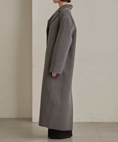 羊毛雙面呢長款大衣