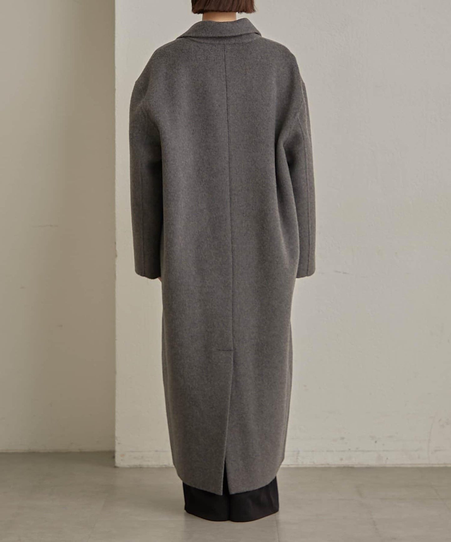 羊毛雙面呢長款大衣