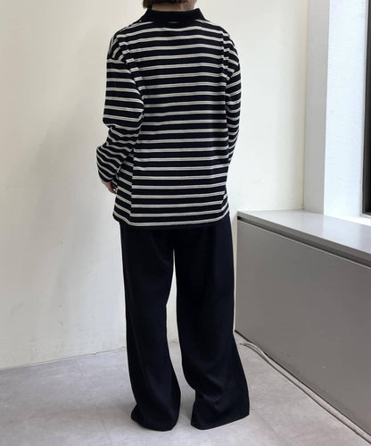 帶領多色條紋長袖T恤