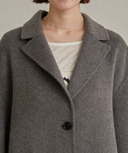 羊毛雙面呢長款大衣