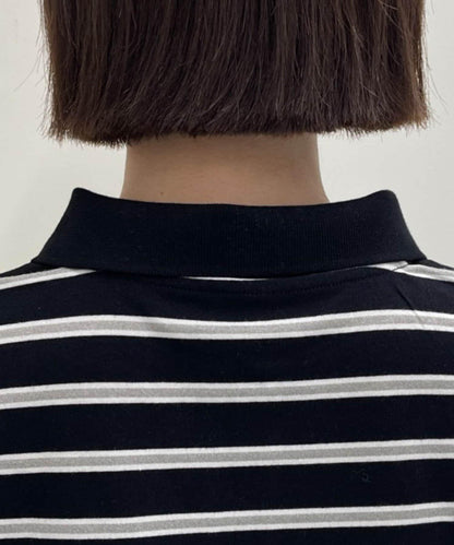 帶領多色條紋長袖T恤