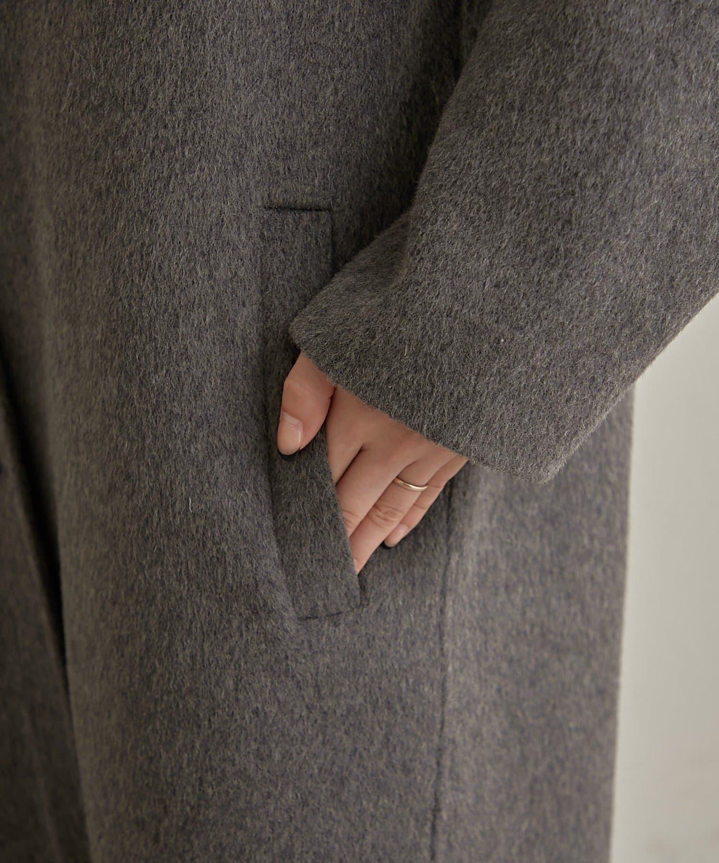 羊毛雙面呢長款大衣