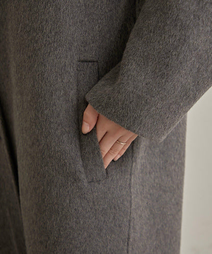羊毛雙面呢長款大衣