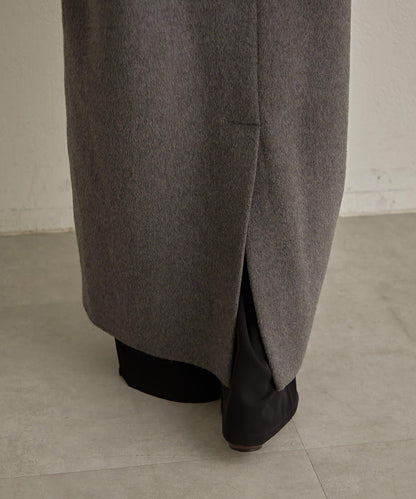 羊毛雙面呢長款大衣