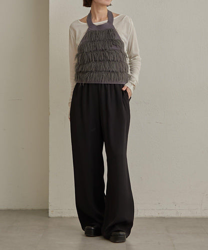 流蘇掛脖短上衣