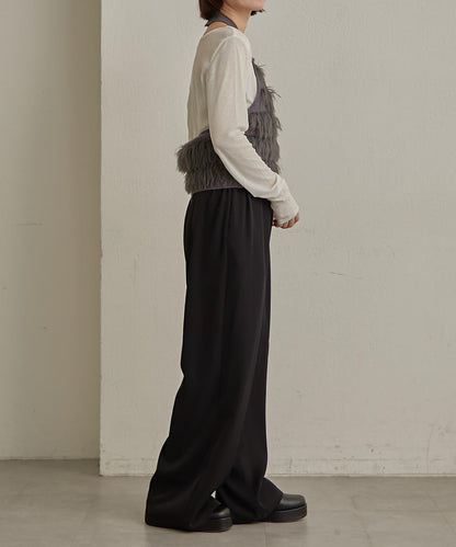 流蘇掛脖短上衣