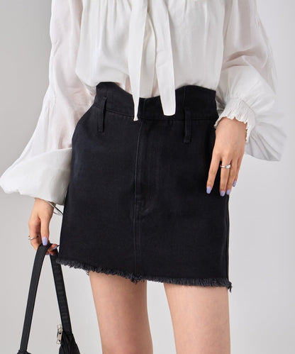 【mystic】波浪牛仔迷你裙
