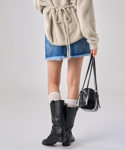 【mystic】波浪牛仔迷你裙