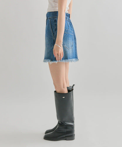 【mystic】波浪牛仔迷你裙
