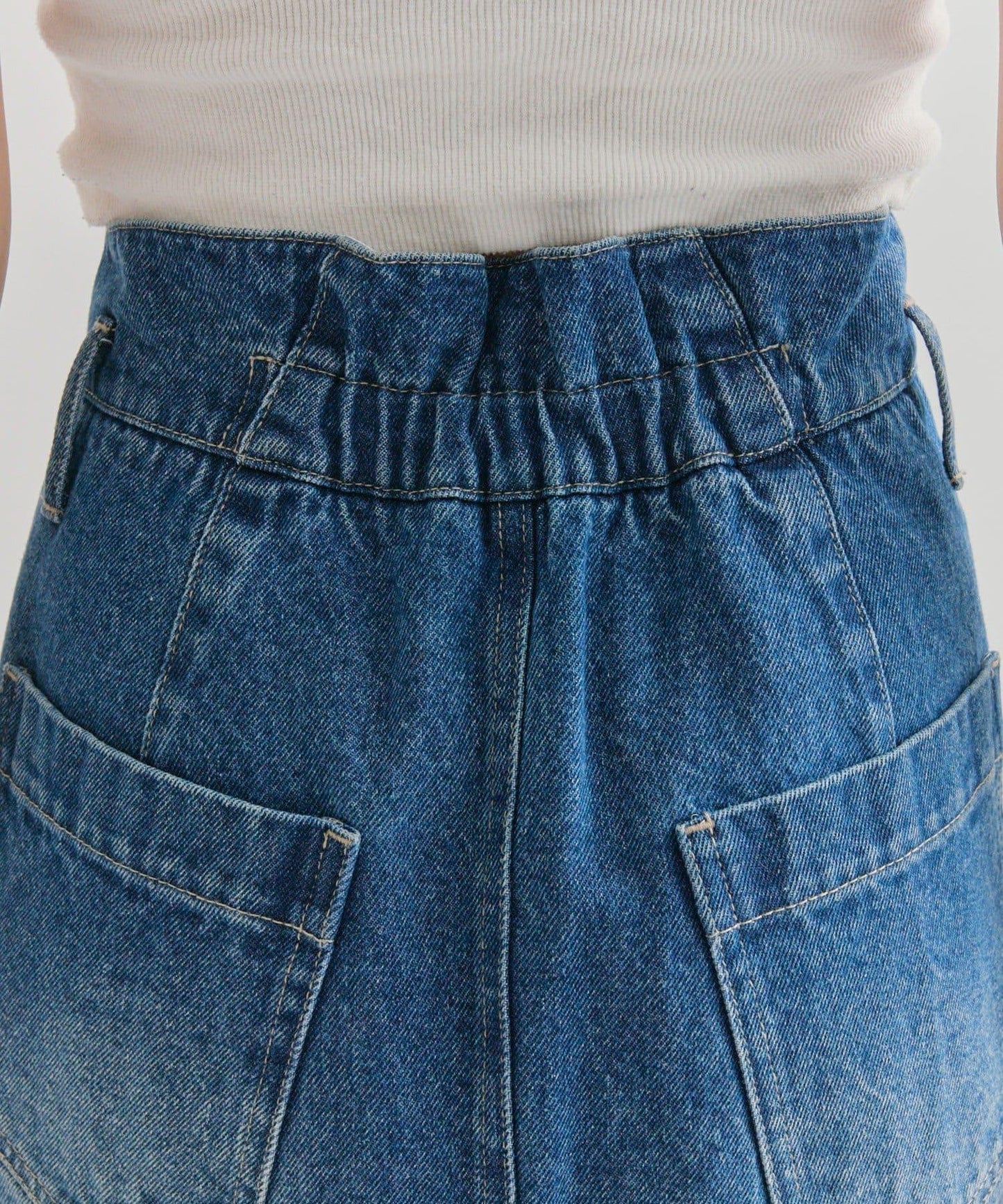 【mystic】波浪牛仔迷你裙