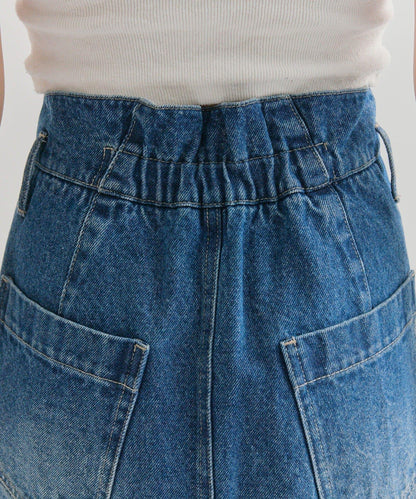 【mystic】波浪牛仔迷你裙