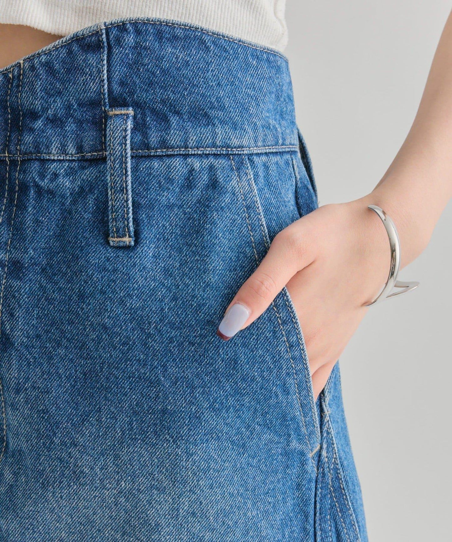 【mystic】波浪牛仔迷你裙