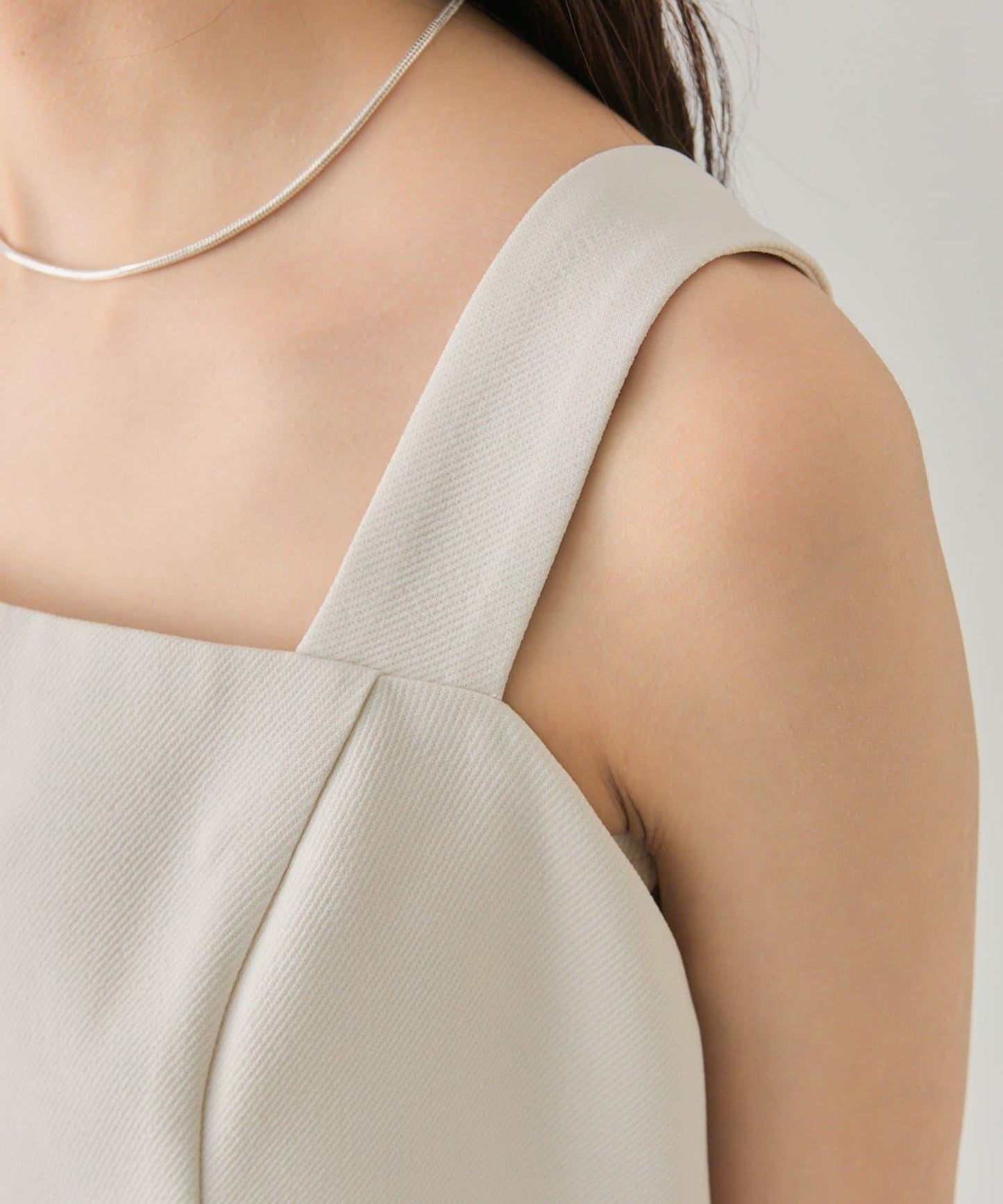 花呢荷葉邊吊帶上衣套裝